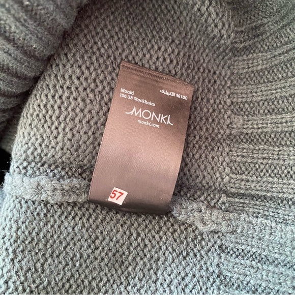 NEW Monki ASOS Green High Neck Sweater Dress Women’s Size Medium - Picture 10 of 11